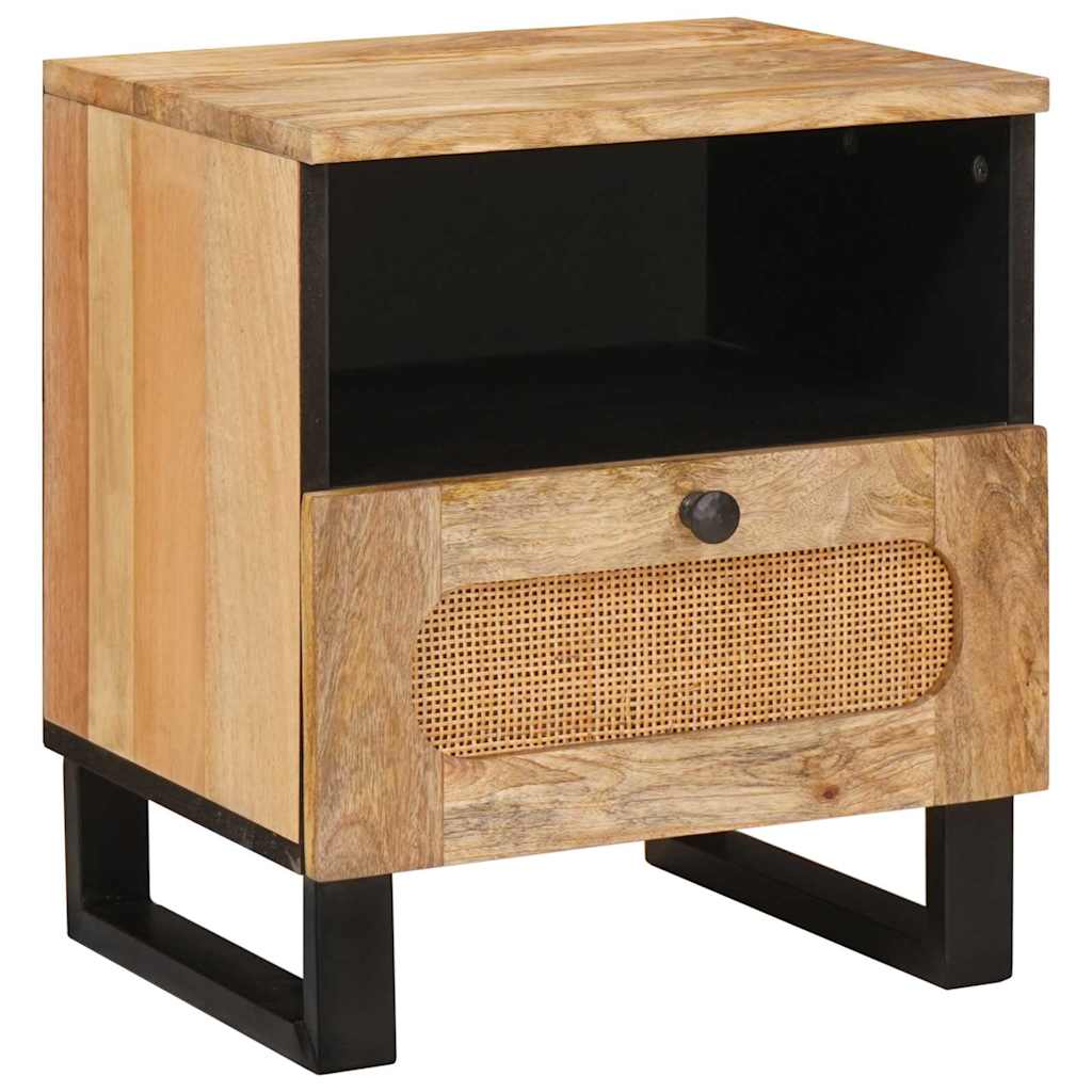 Noćni ormar 2 pcs Prirodna 40 x 33 x 46 cm Čvrsto drvo manga