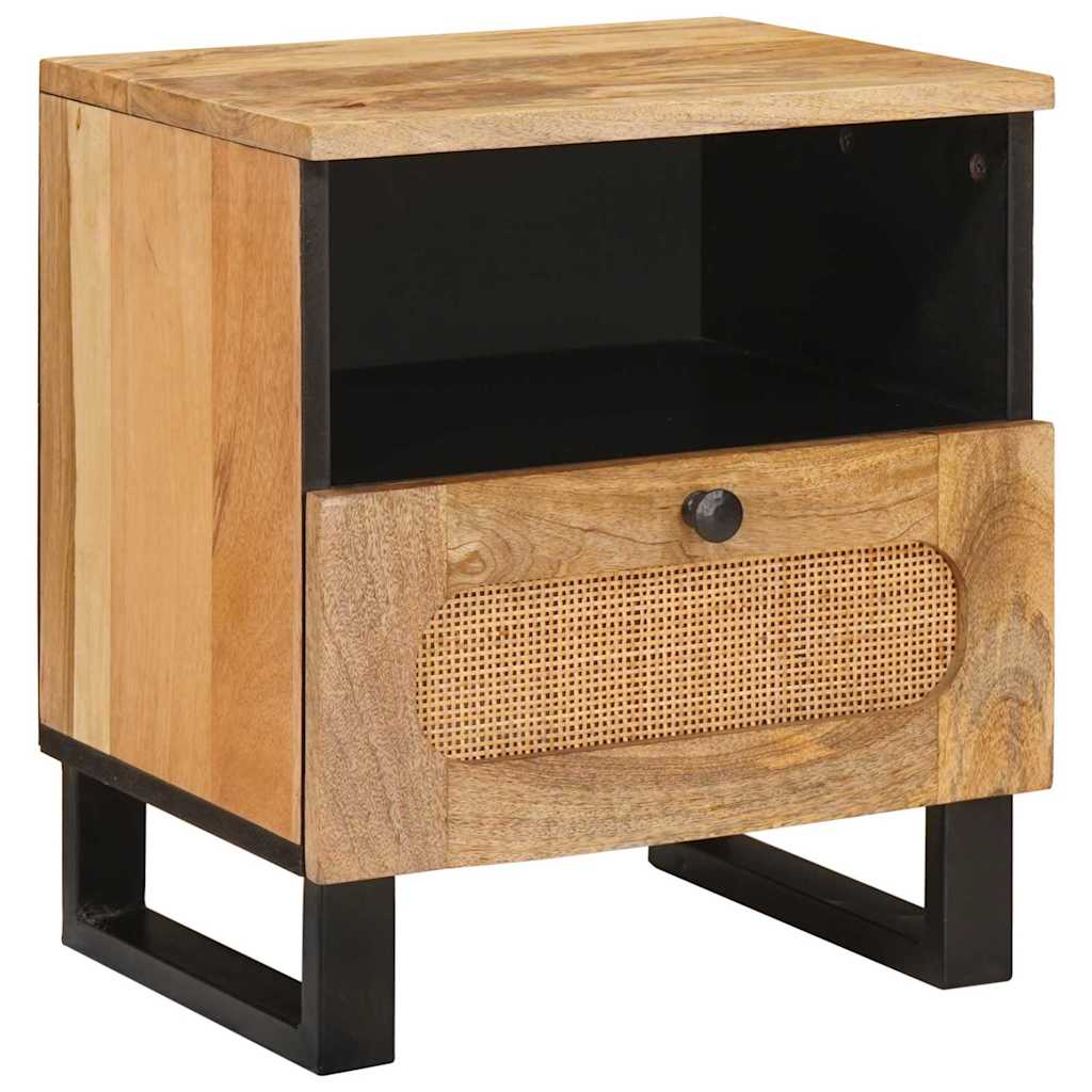 Noćni ormar 2 pcs Prirodna 40 x 33 x 46 cm Čvrsto drvo manga
