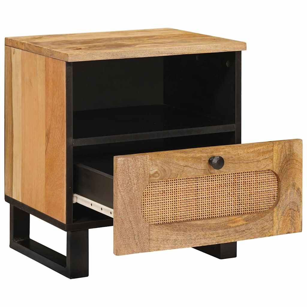 Noćni ormar 2 pcs Prirodna 40 x 33 x 46 cm Čvrsto drvo manga