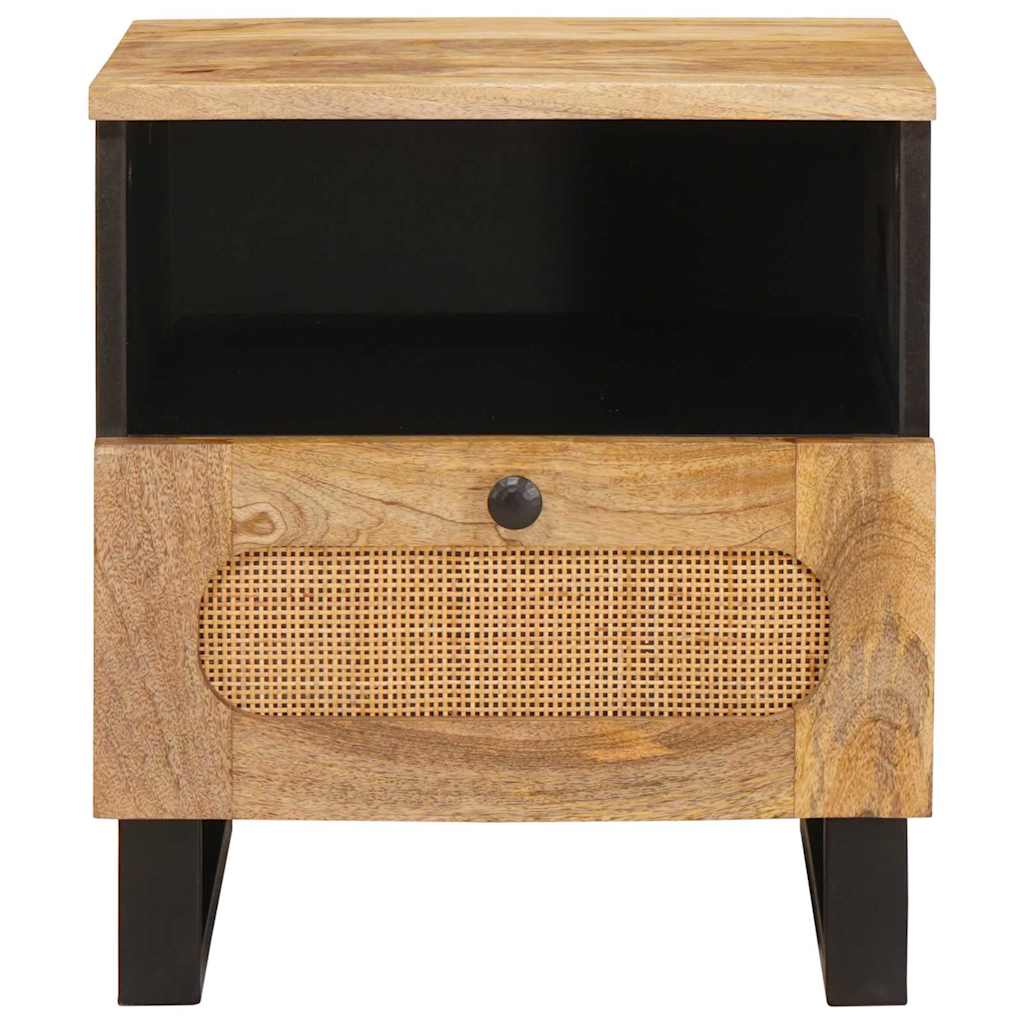 Noćni ormar 2 pcs Prirodna 40 x 33 x 46 cm Čvrsto drvo manga