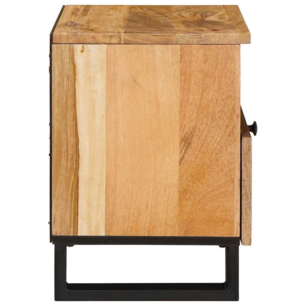 Noćni ormar 2 pcs Prirodna 40 x 33 x 46 cm Čvrsto drvo manga