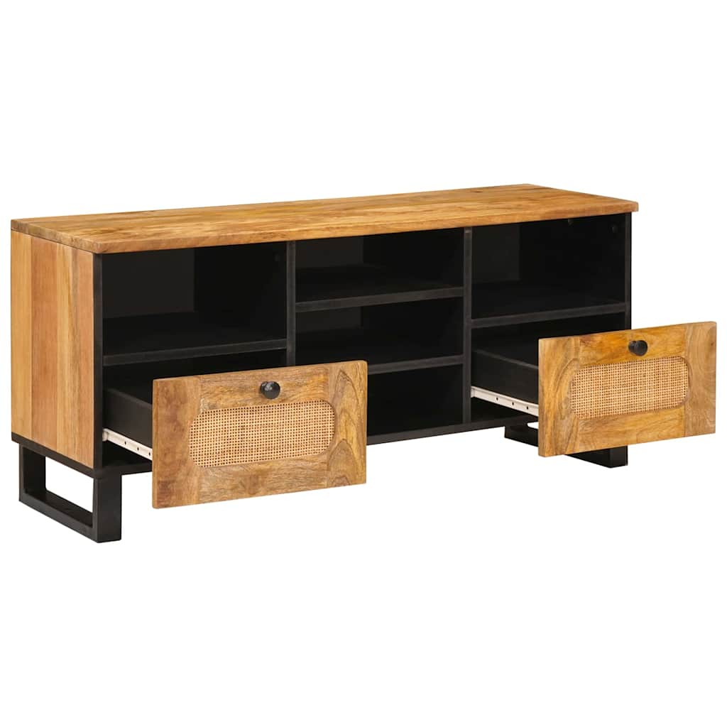 TV ormar s ladicama Smeđa 100 x 33 x 46 cm Čvrsto drvo manga