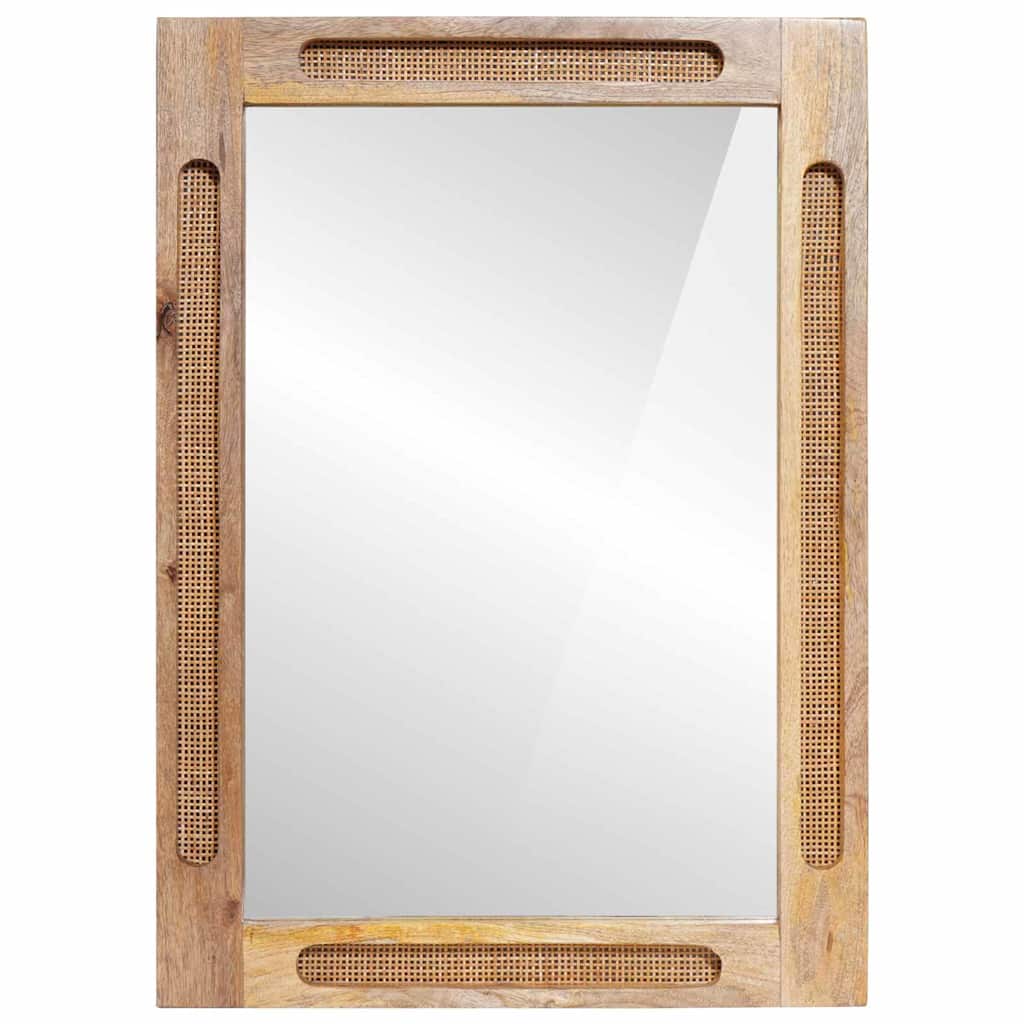 Zrcalo za kupaonicu Smeđa 50 x 2,5 x 70 cm Čvrsto drvo manga