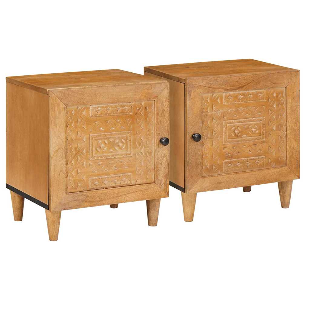 Noćni ormar 2 pcs Svijetlosmeđa 80 x 50 x 40 cm