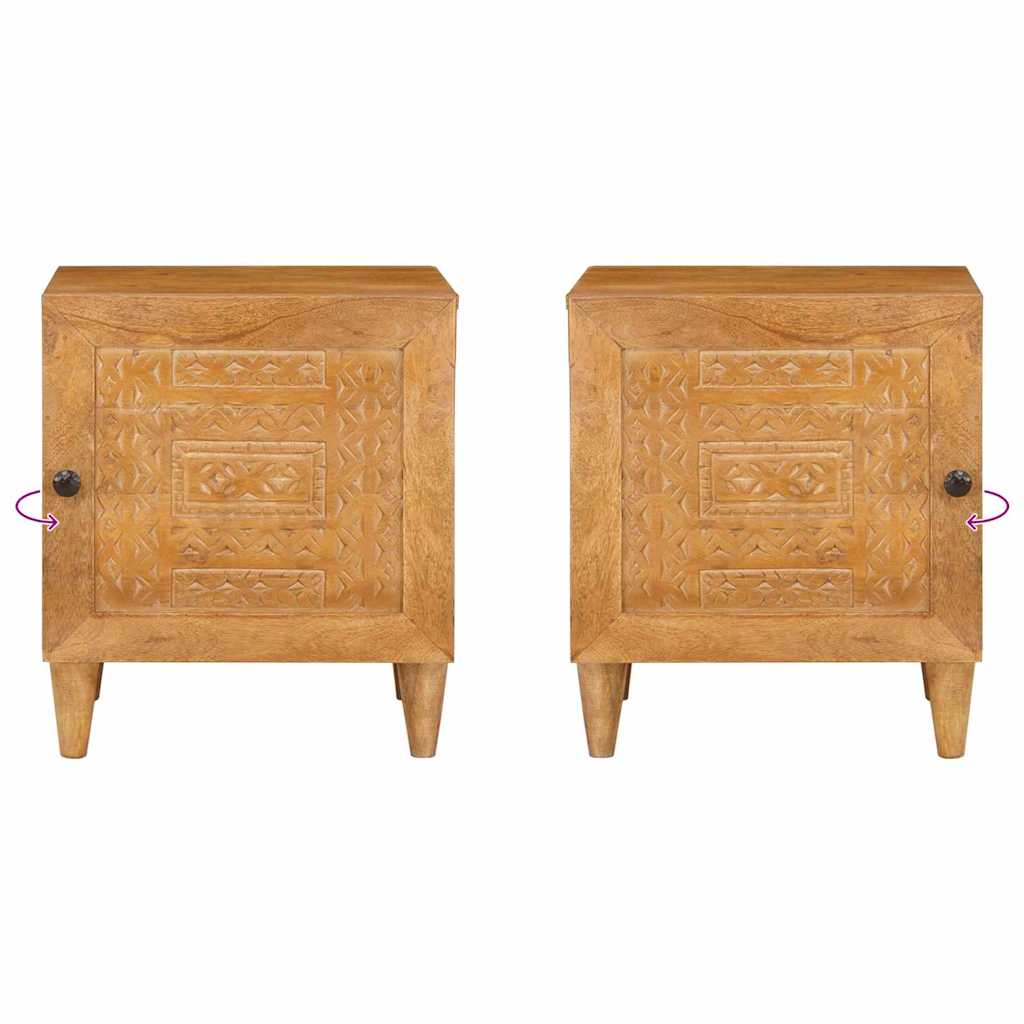Noćni ormar 2 pcs Svijetlosmeđa 80 x 50 x 40 cm