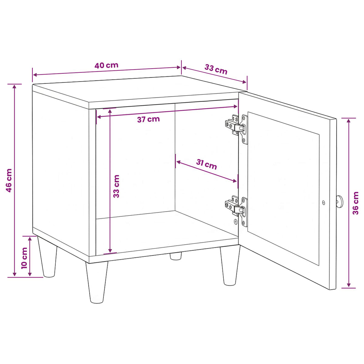 Noćni ormar 2 pcs Svijetlosmeđa 80 x 50 x 40 cm
