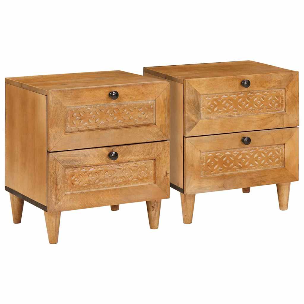 Noćni ormar 2 pcs Svijetlosmeđa 40 x 33 x 46 cm