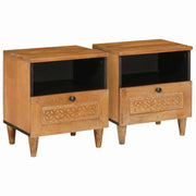 Noćni ormar 2 pcs Svijetlosmeđa 40 x 33 x 46 cm