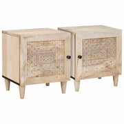 Noćni ormar 2 pcs Bijela 80 x 50 x 40 cm Konstruirano drvo