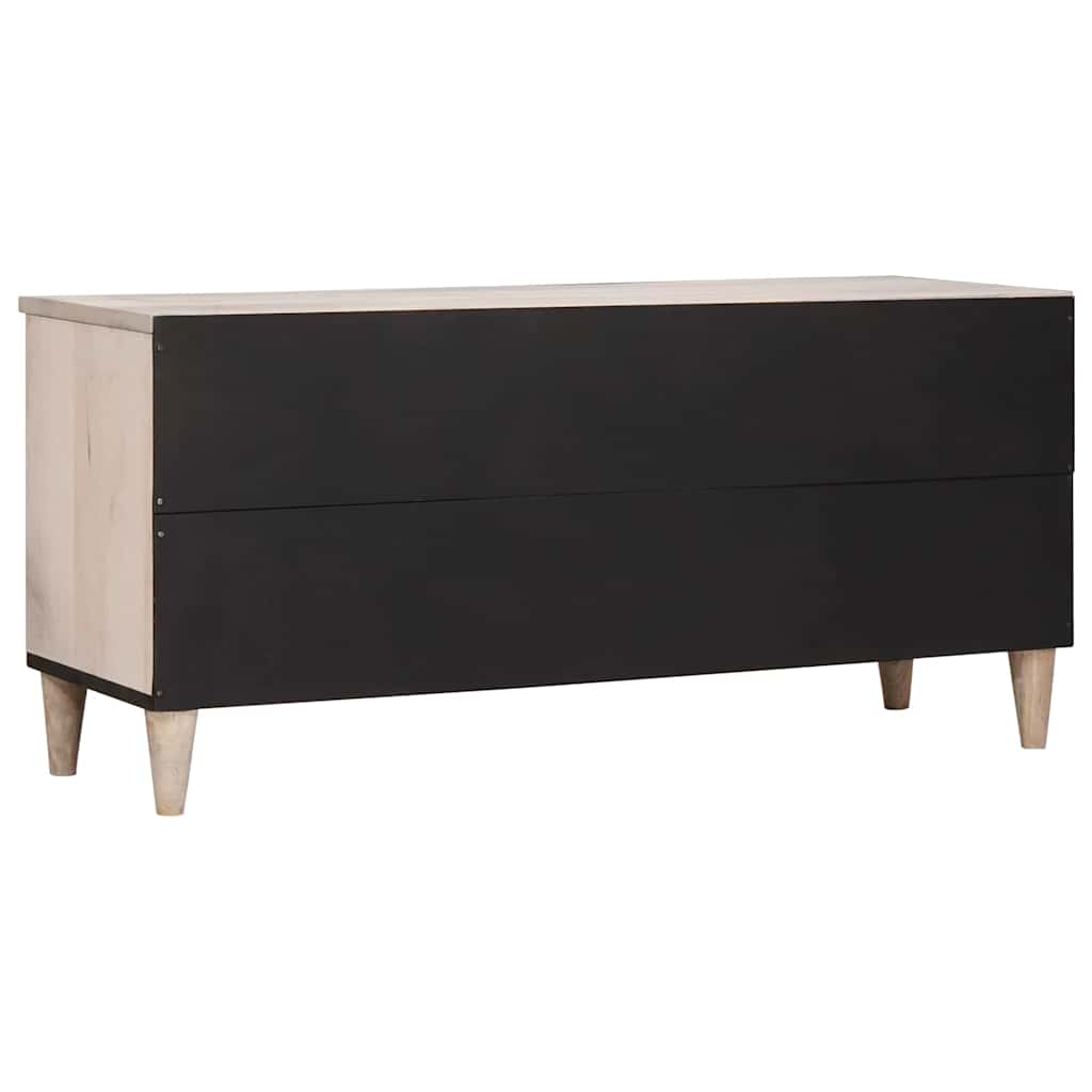 TV ormar Bjeli izbijeljeni 100 x 33 x 46 cm Čvrsto drvo manga