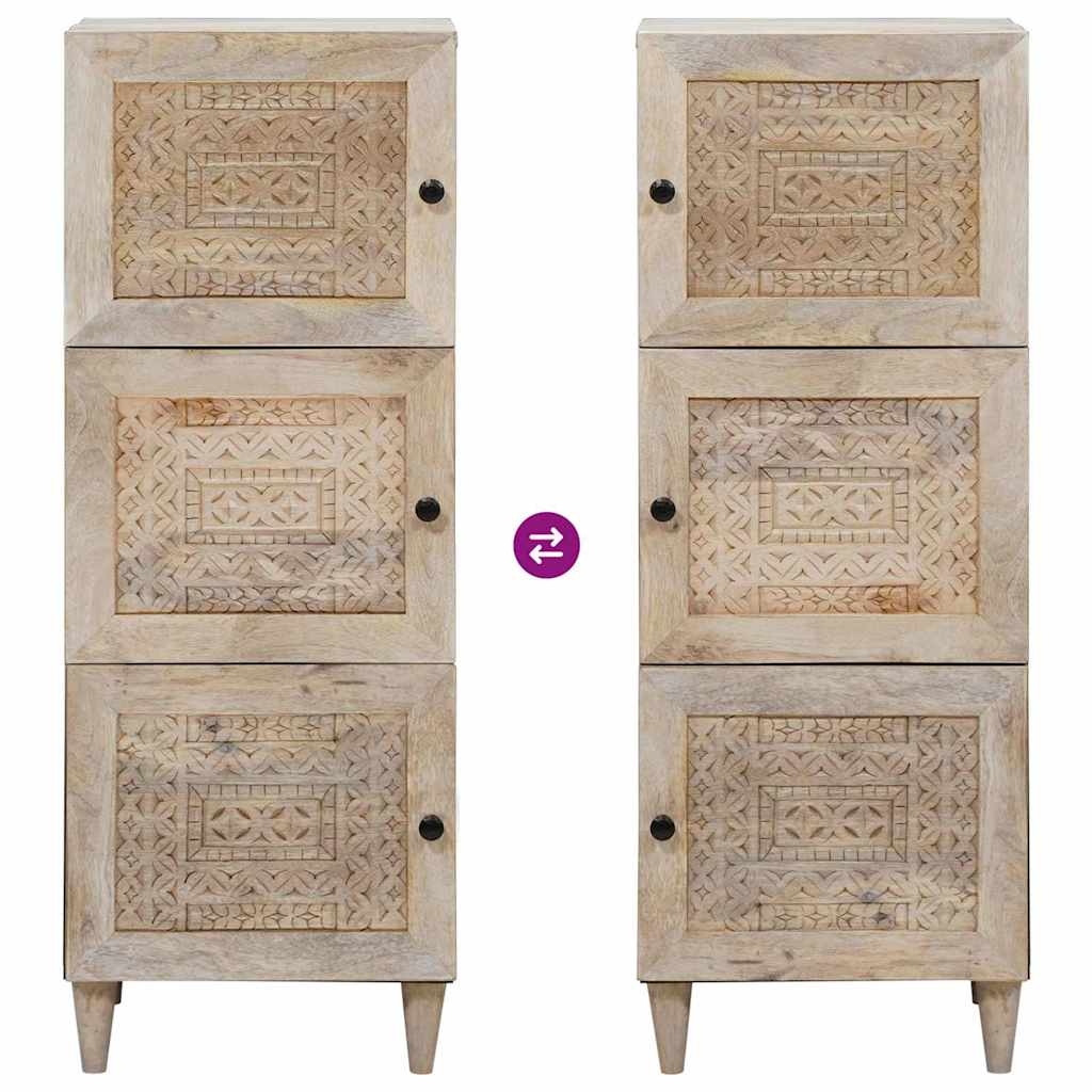 Highboard Bijelo 40 x 33 x 110 cm masivno drvo manga