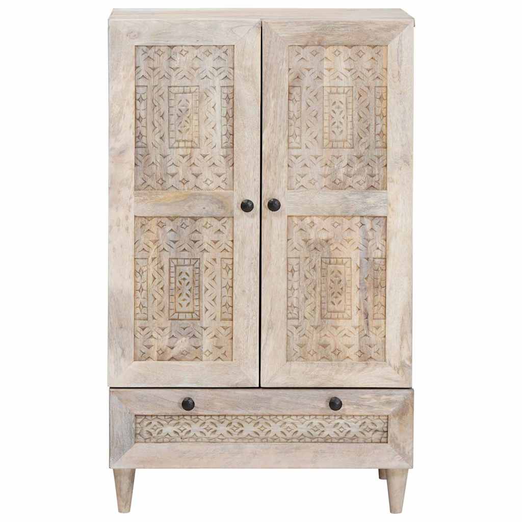 Highboard Bijelo 60 x 33 x 100 cm masivno drvo manga