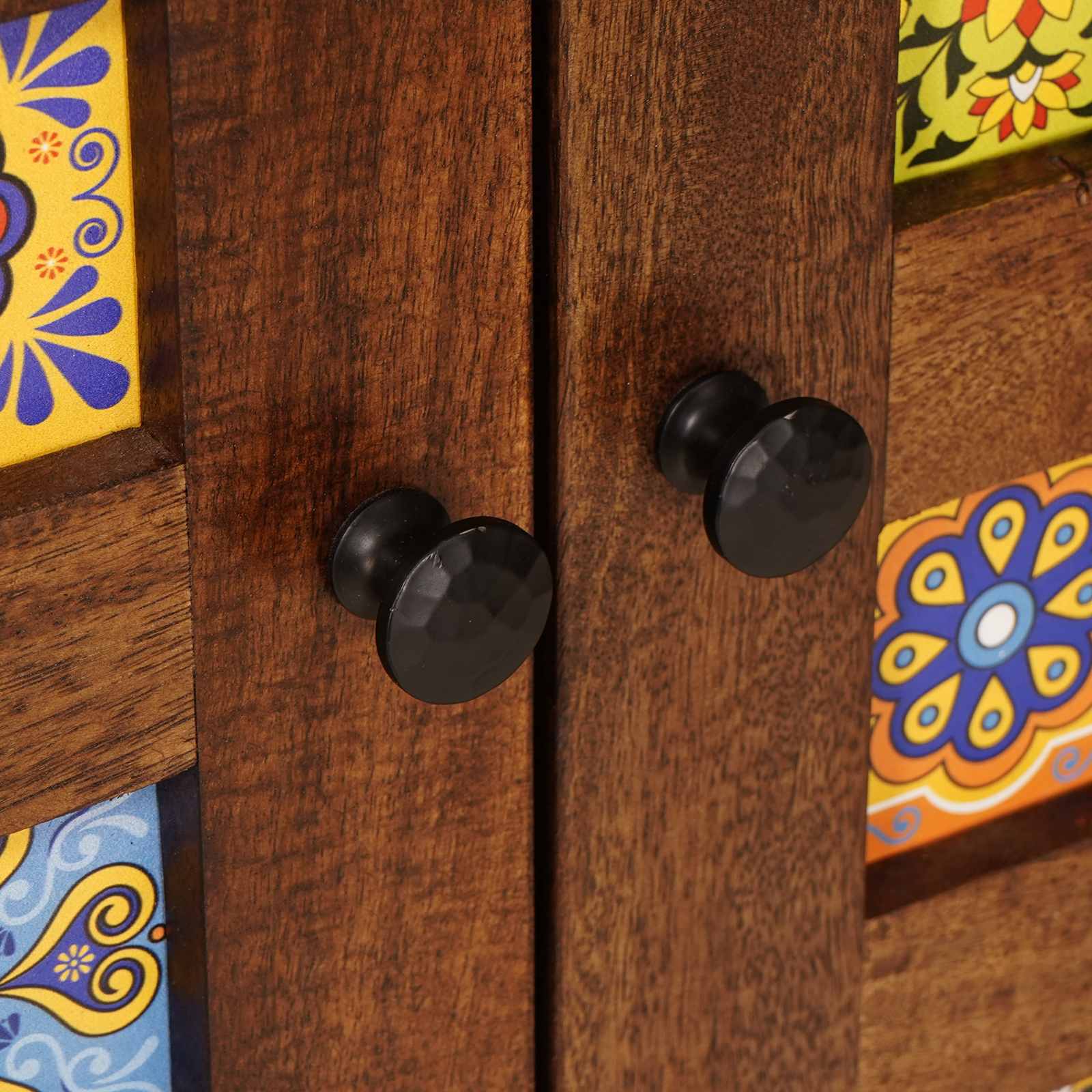 Highboard s ladicama Orah 60 x 33,5 x 100 cm Čvrsto drvo manga