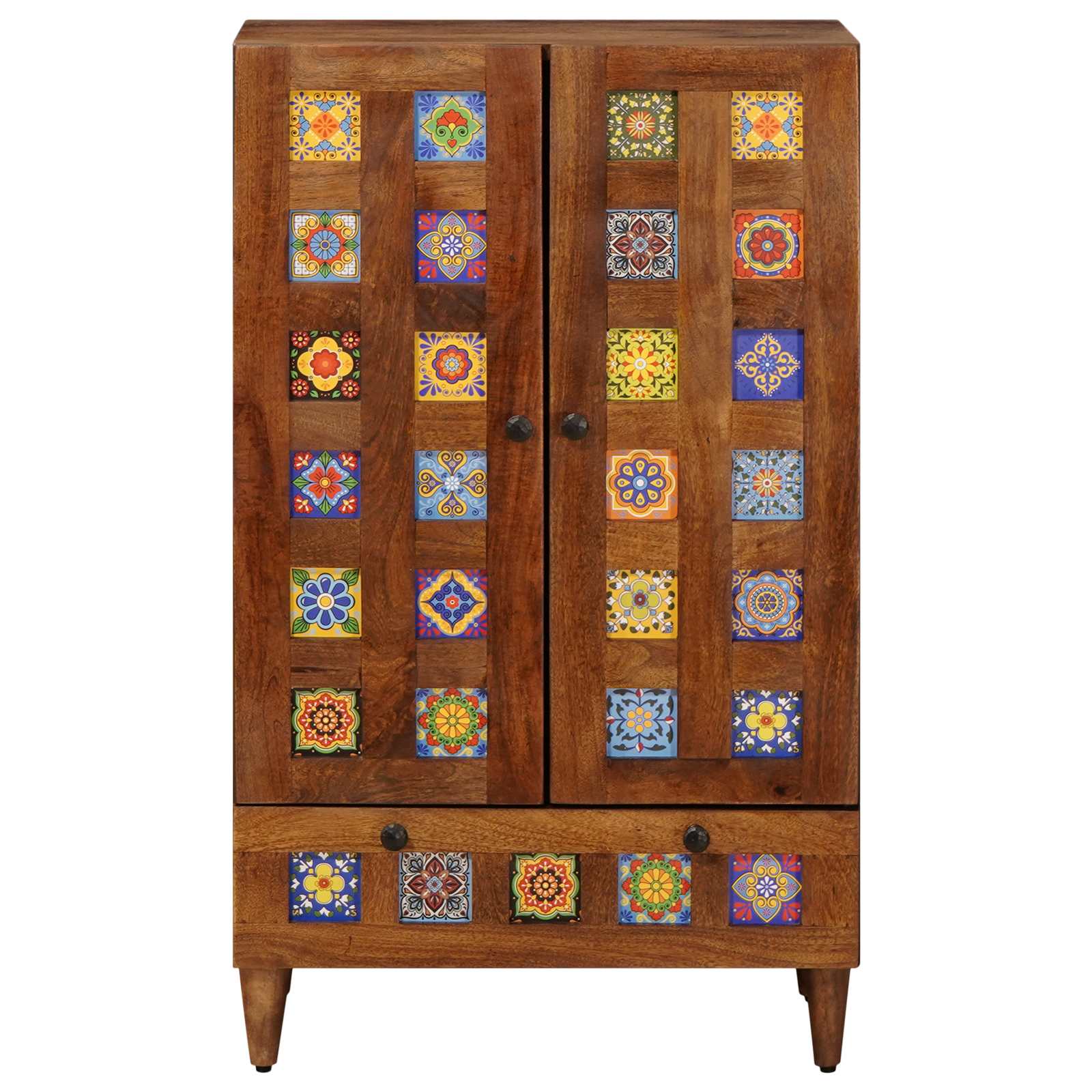 Highboard s ladicama Orah 60 x 33,5 x 100 cm Čvrsto drvo manga
