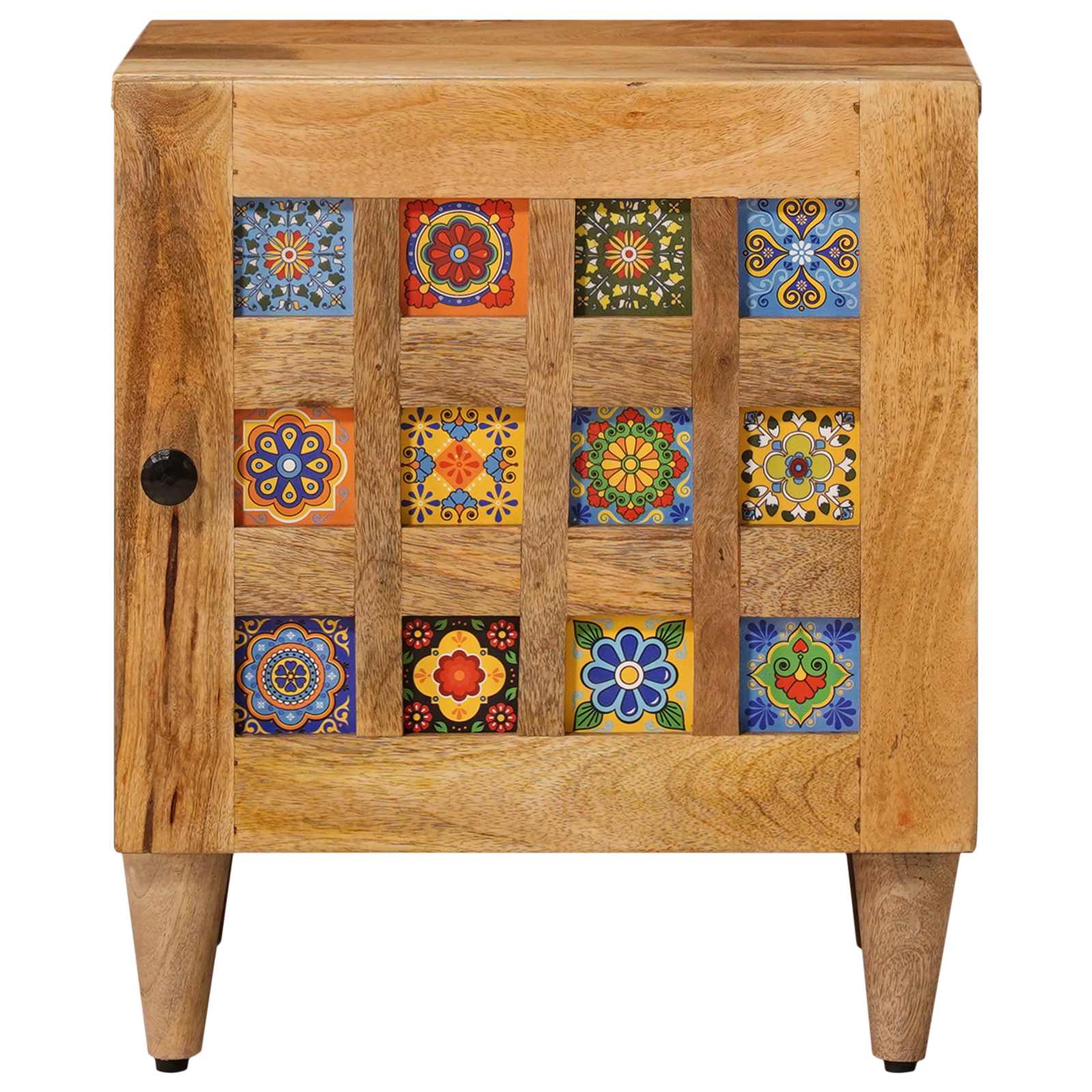 Noćni ormar 2 pcs Prirodna 40 x 33 x 46 cm Čvrsto drvo manga