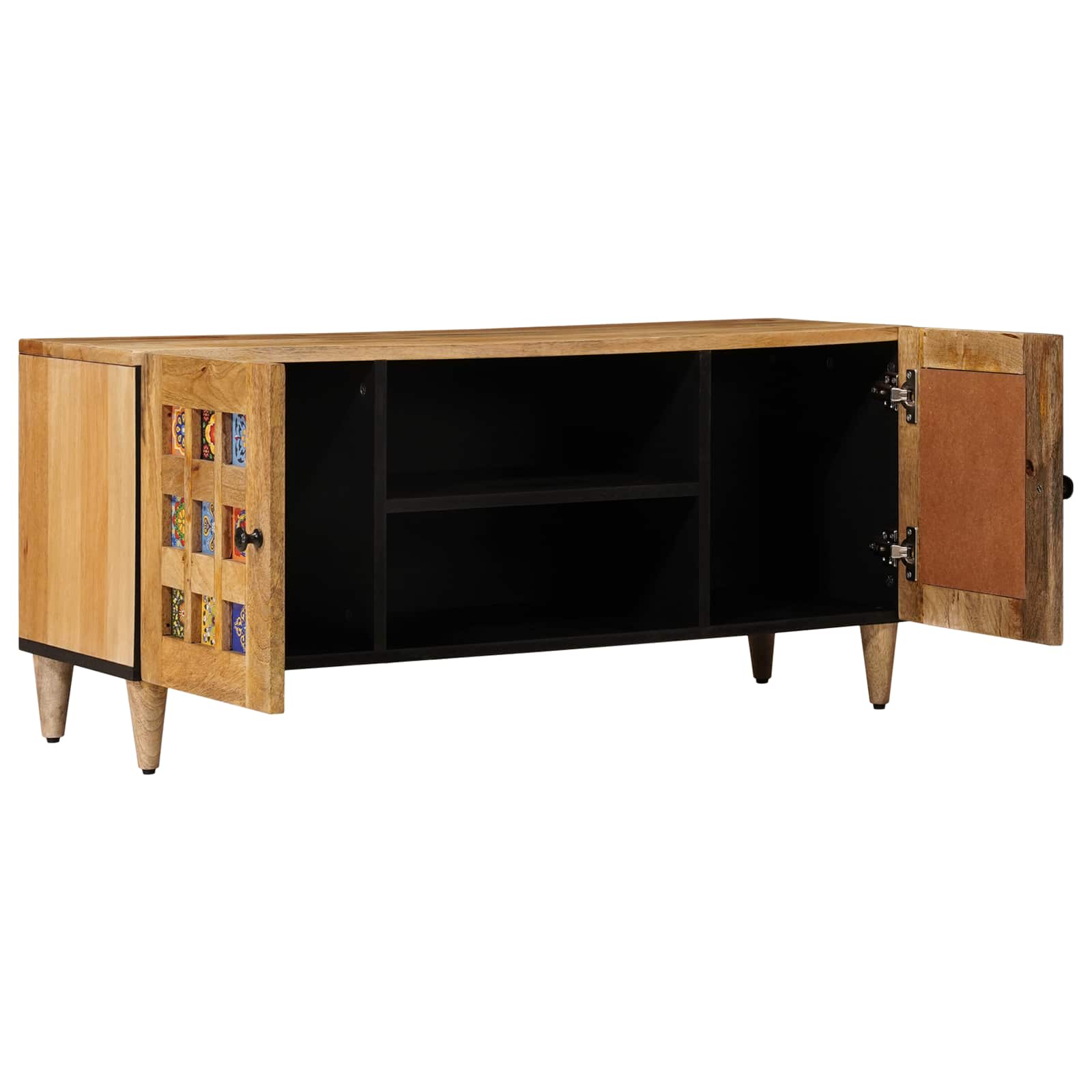 TV ormar s policom Prirodna 105 x 33 x 46 cm Čvrsto drvo manga