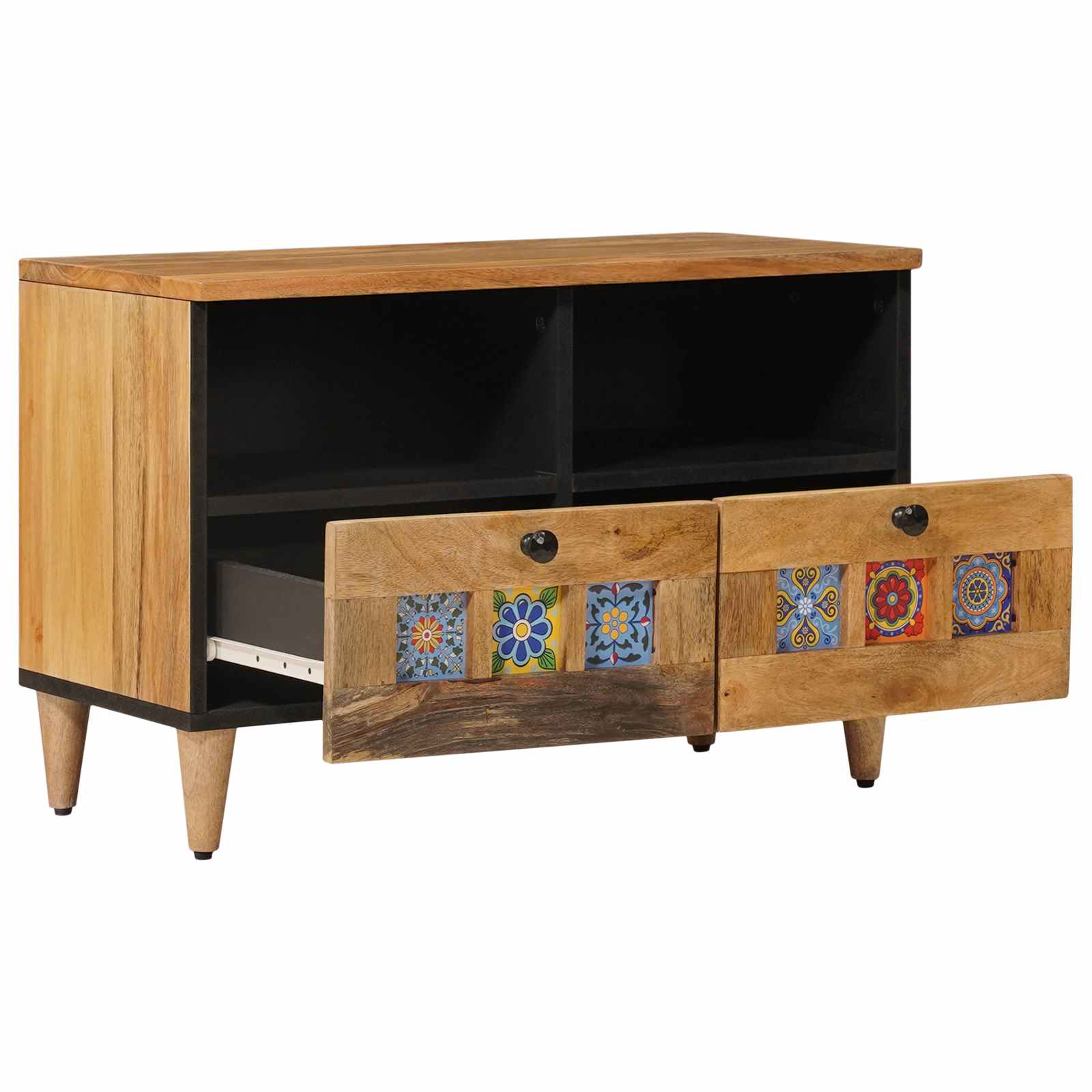 TV ormar s ladicama Prirodna 70 x 33 x 46 cm Čvrsto drvo manga