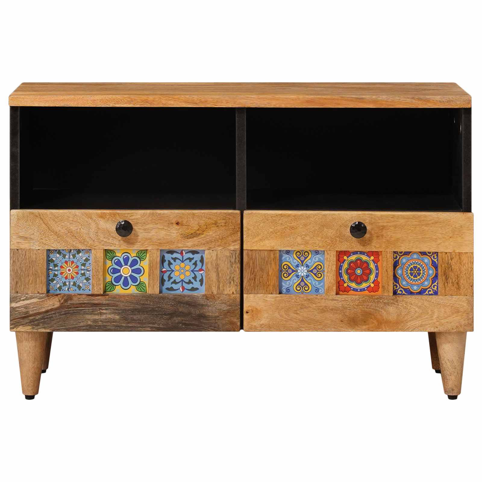 TV ormar s ladicama Prirodna 70 x 33 x 46 cm Čvrsto drvo manga