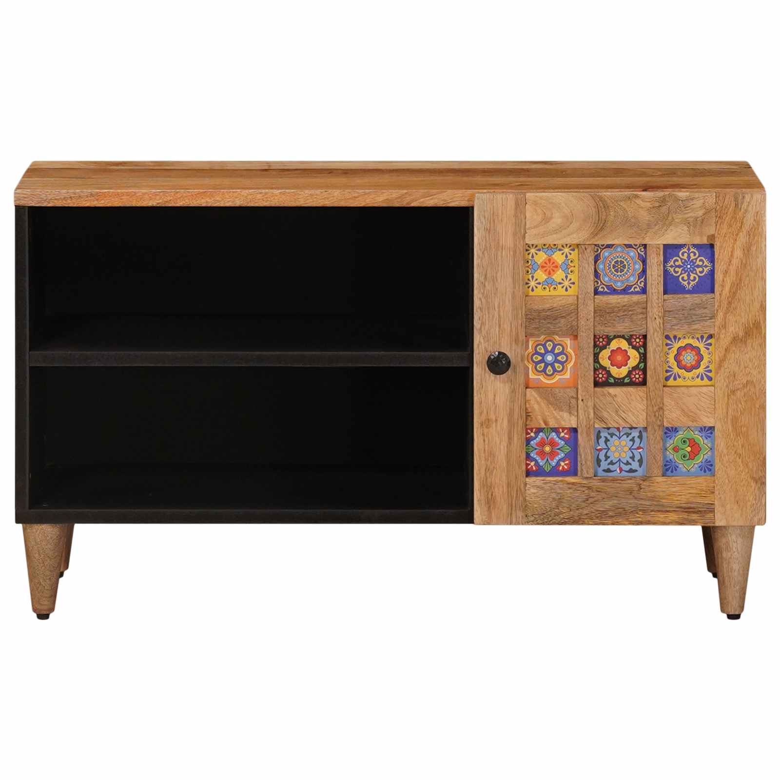 TV ormar s pohranom Prirodna 80 x 33 x 46 cm Čvrsto drvo manga