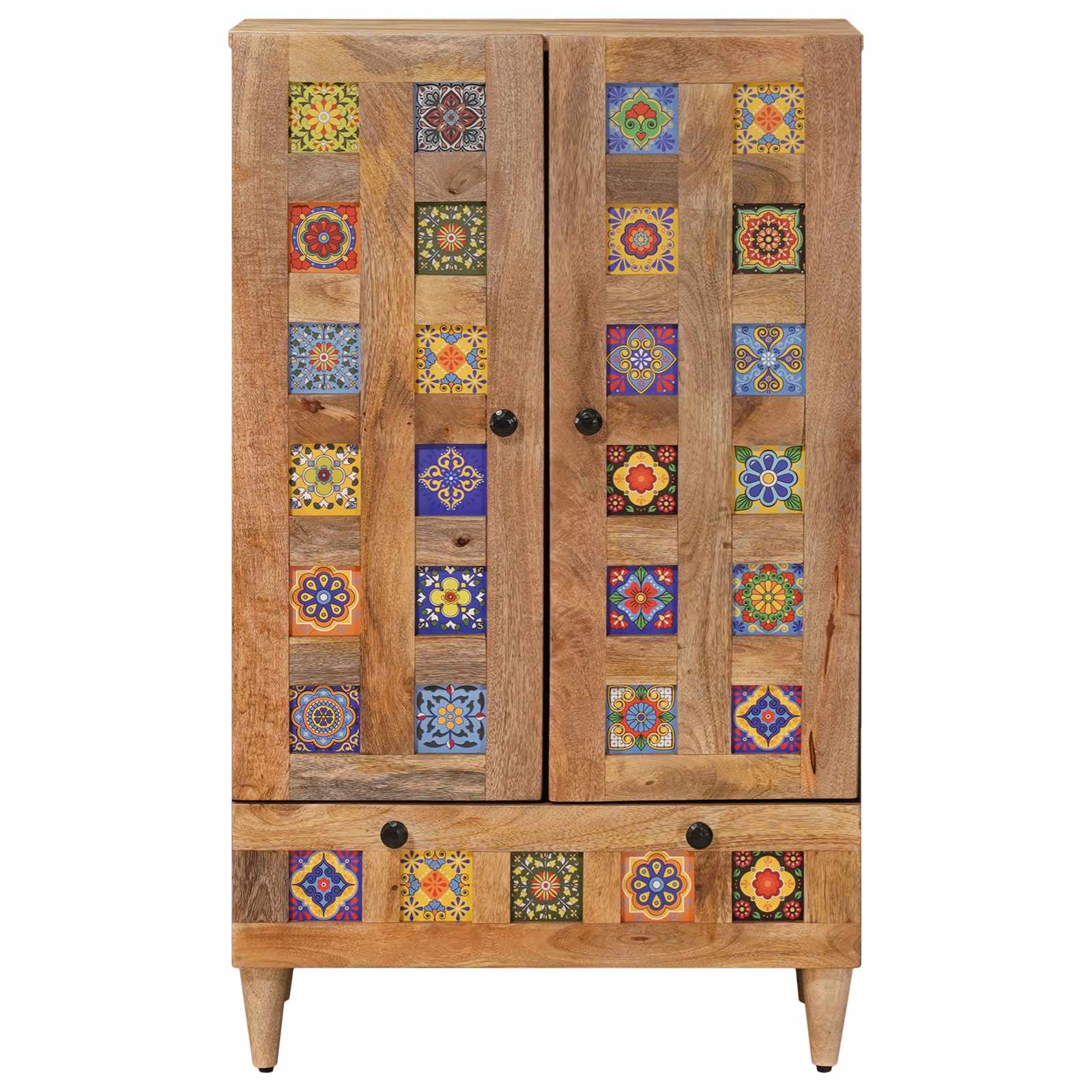 Highboard Prirodna 60 x 33,5 x 100 cm Čvrsto drvo manga