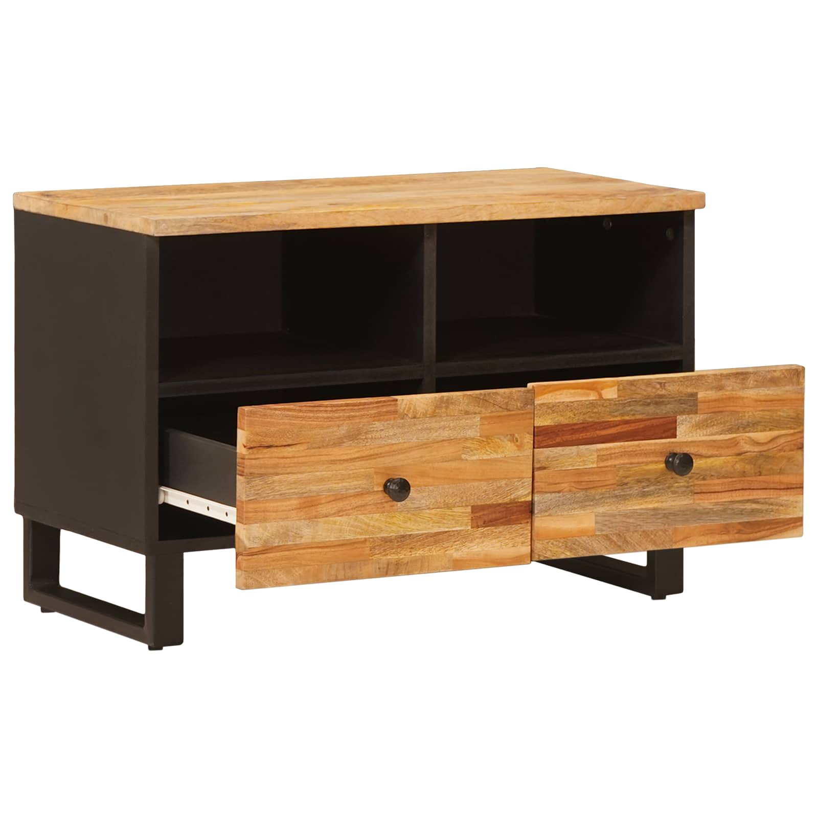 TV ormar s pohranom Smeđa 70 x 33 x 46 cm Čvrsto drvo manga