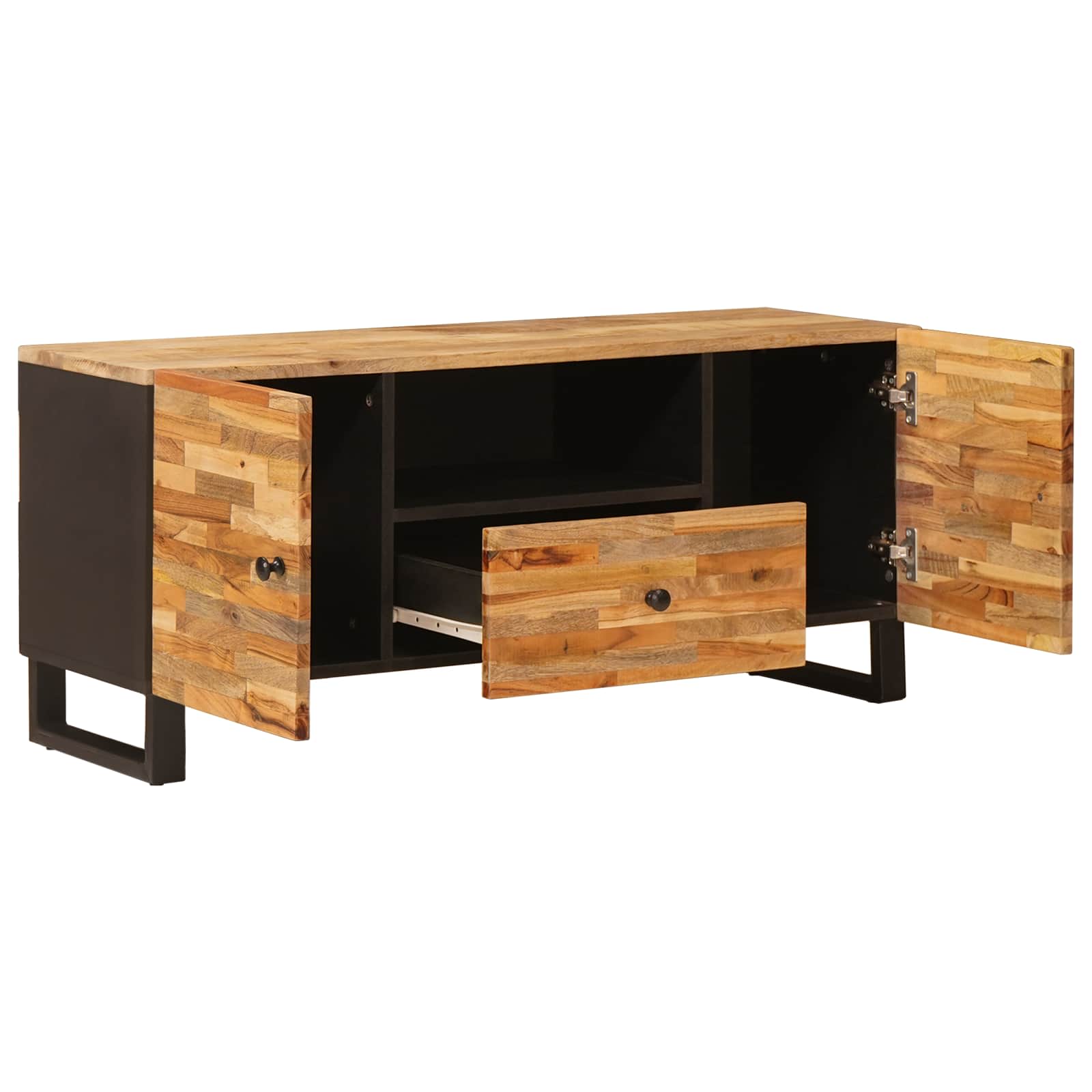 TV ormar s policom Smeđa 105 x 33 x 46 cm Čvrsto drvo manga