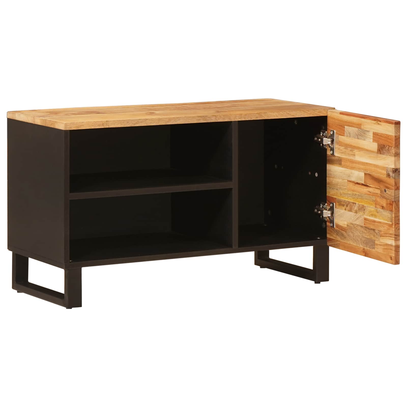 TV ormar s policom Smeđa 80 x 33 x 46 cm Čvrsto drvo manga
