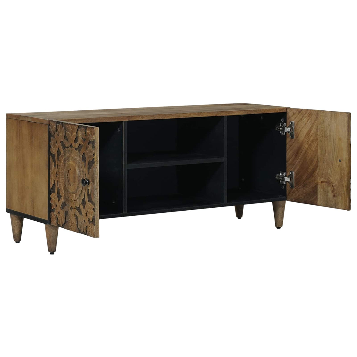 TV ormar s pohranom Smeđa 105 x 33,5 x 46 cm Čvrsto drvo manga