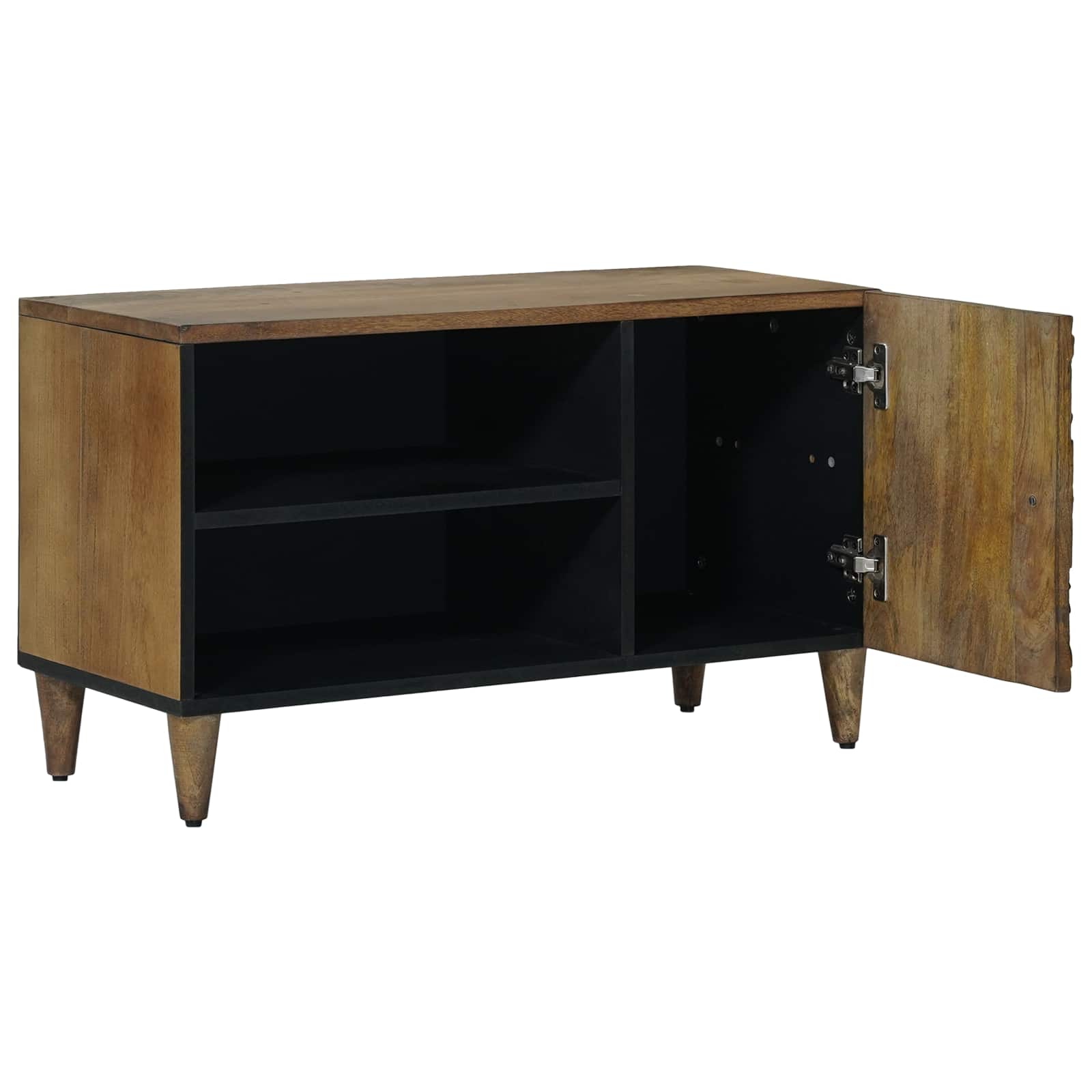 TV ormar s policom Smeđa 80 x 31,5 x 46 cm Čvrsto drvo manga