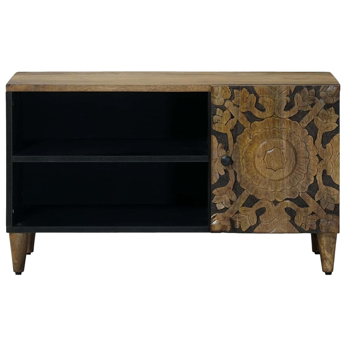 TV ormar s policom Smeđa 80 x 31,5 x 46 cm Čvrsto drvo manga