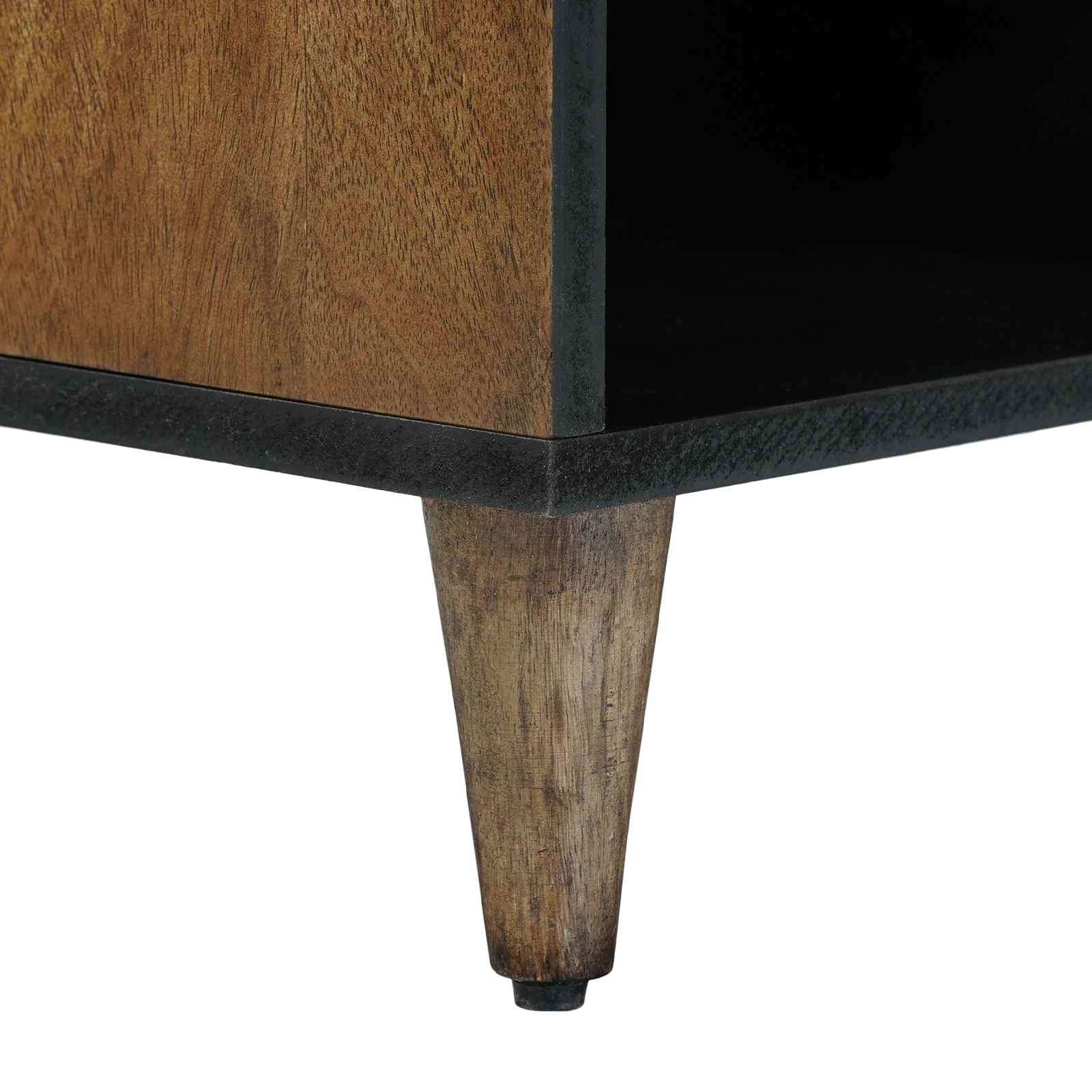 TV ormar s ladicama Smeđa 100 x 33,5 x 46 cm Čvrsto drvo manga