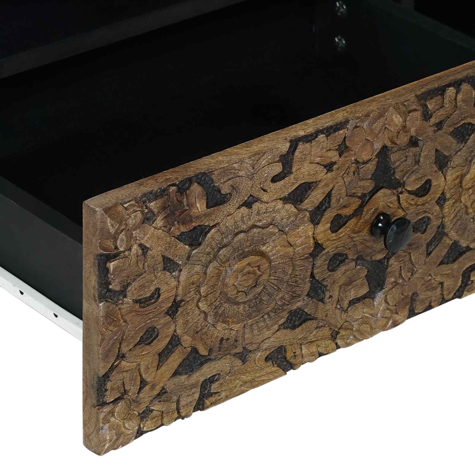 TV ormar s ladicama Smeđa 80 x 33,5 x 46 cm Čvrsto drvo manga