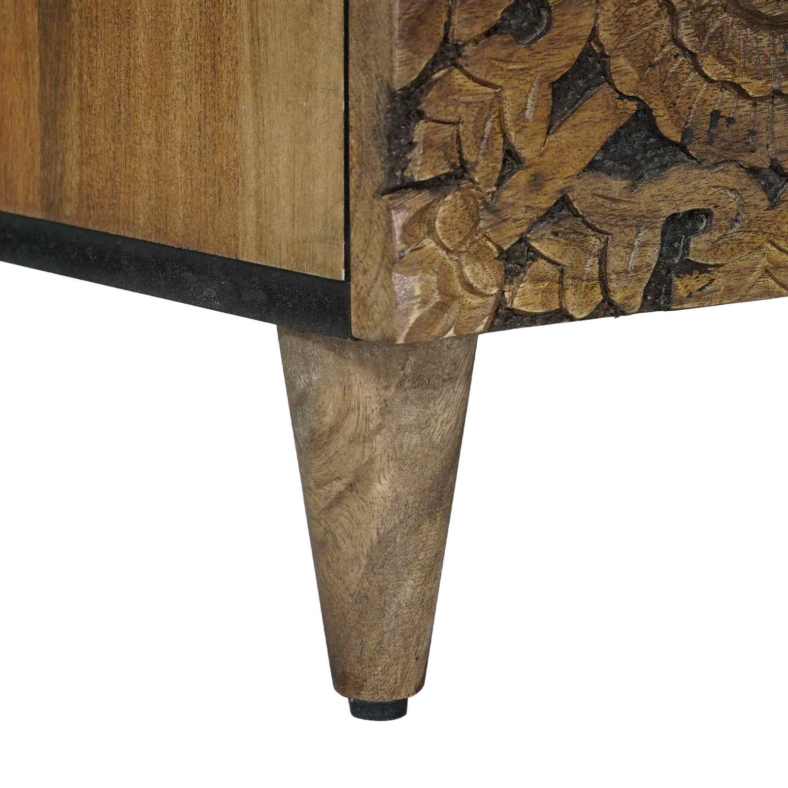 TV ormar s ladicama Smeđa 80 x 33,5 x 46 cm Čvrsto drvo manga
