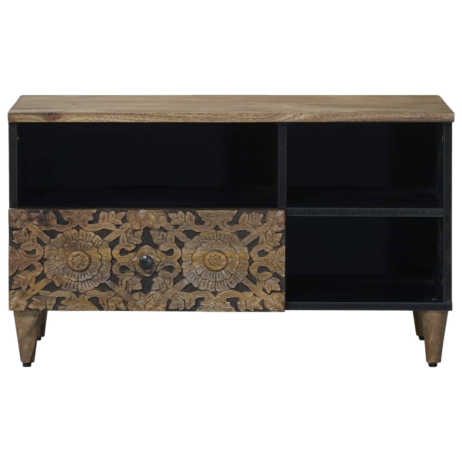 TV ormar s ladicama Smeđa 80 x 33,5 x 46 cm Čvrsto drvo manga