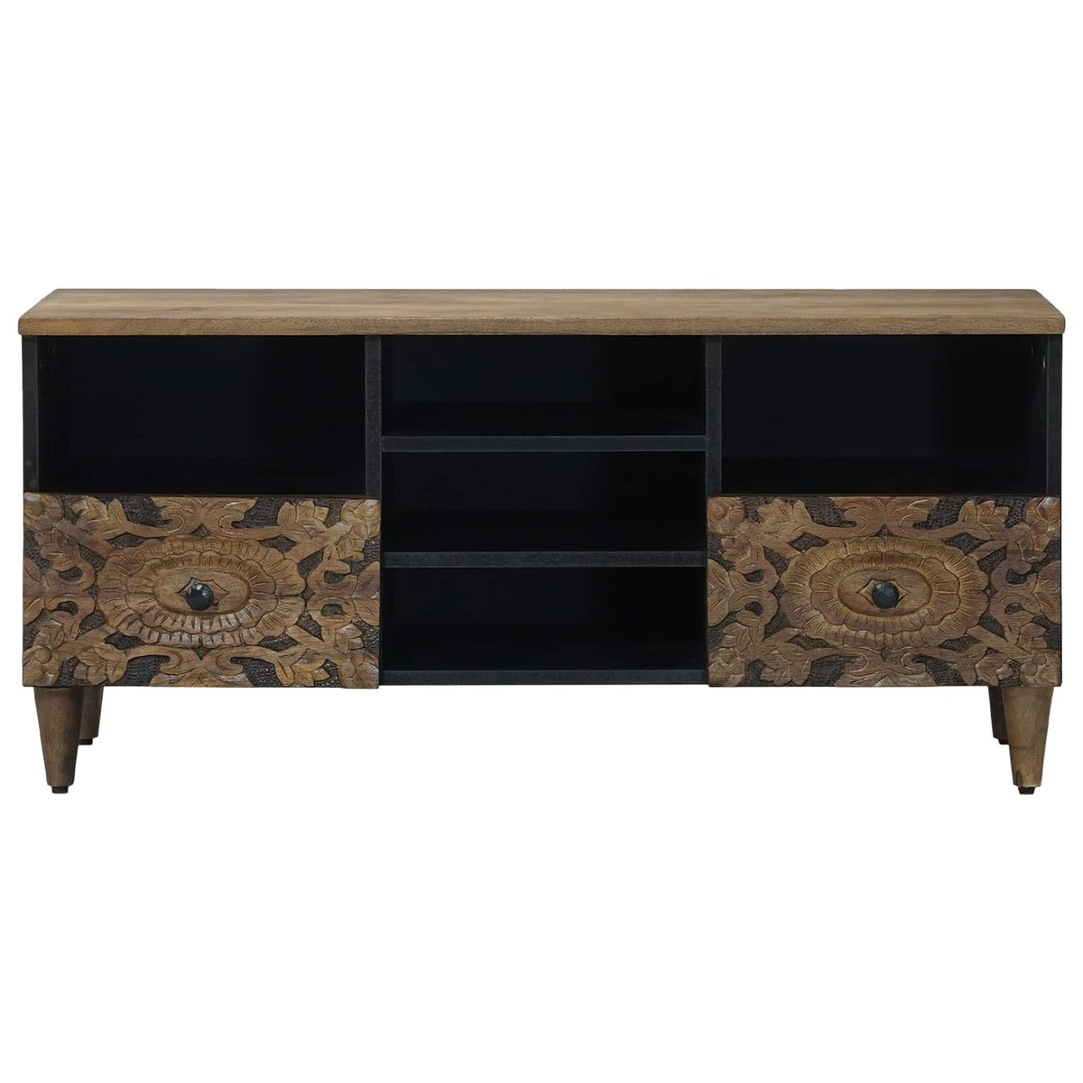 TV ormar s ladicama 100 x 33,5 x 46 cm Čvrsto drvo manga
