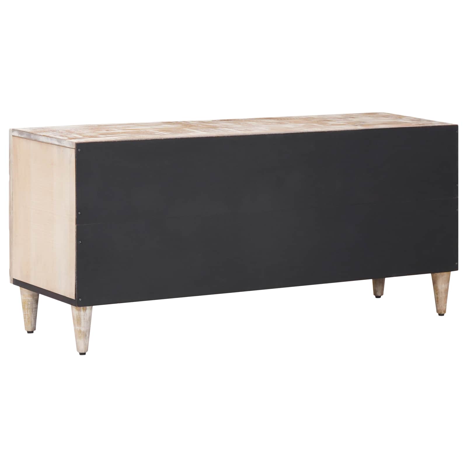 TV ormar s pohranom Bijelo 105 x 33,5 x 46 cm Čvrsto drvo manga