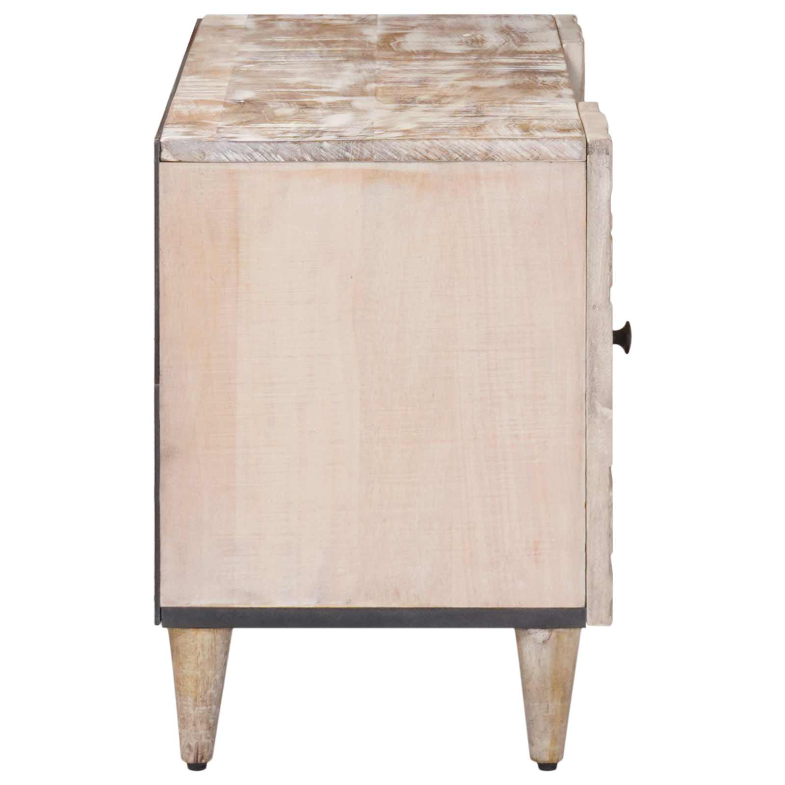TV ormar s pohranom Bijelo 105 x 33,5 x 46 cm Čvrsto drvo manga