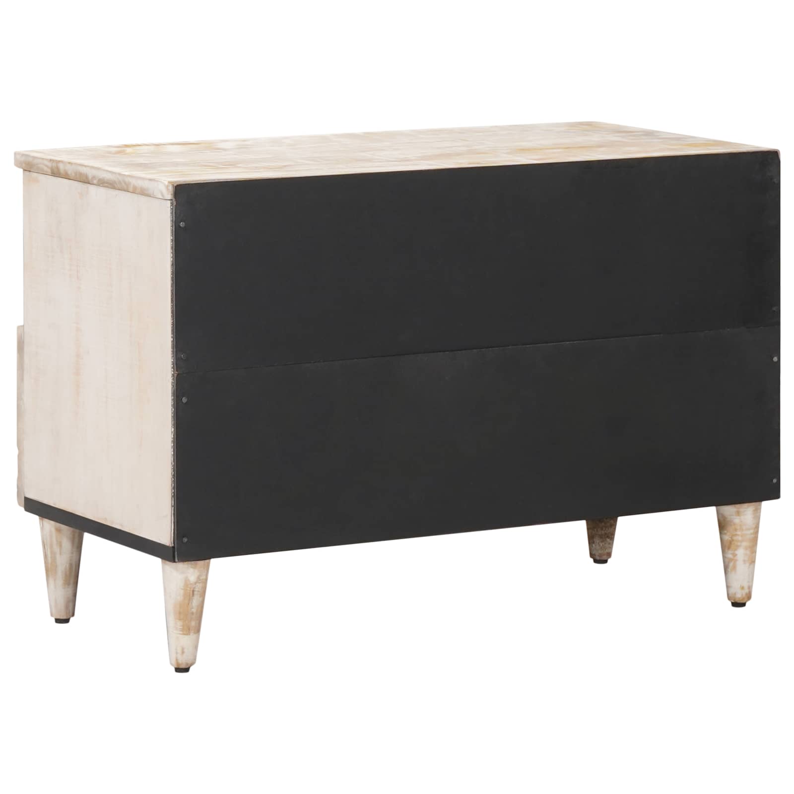 TV ormar s pohranom Bijelo 70 x 33,5 x 46 cm Čvrsto drvo manga