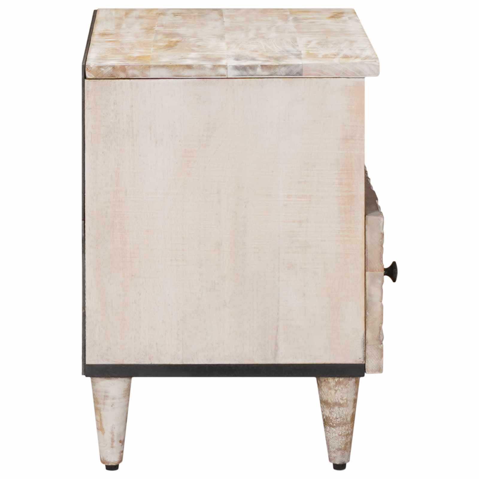 TV ormar s pohranom Bijelo 70 x 33,5 x 46 cm Čvrsto drvo manga