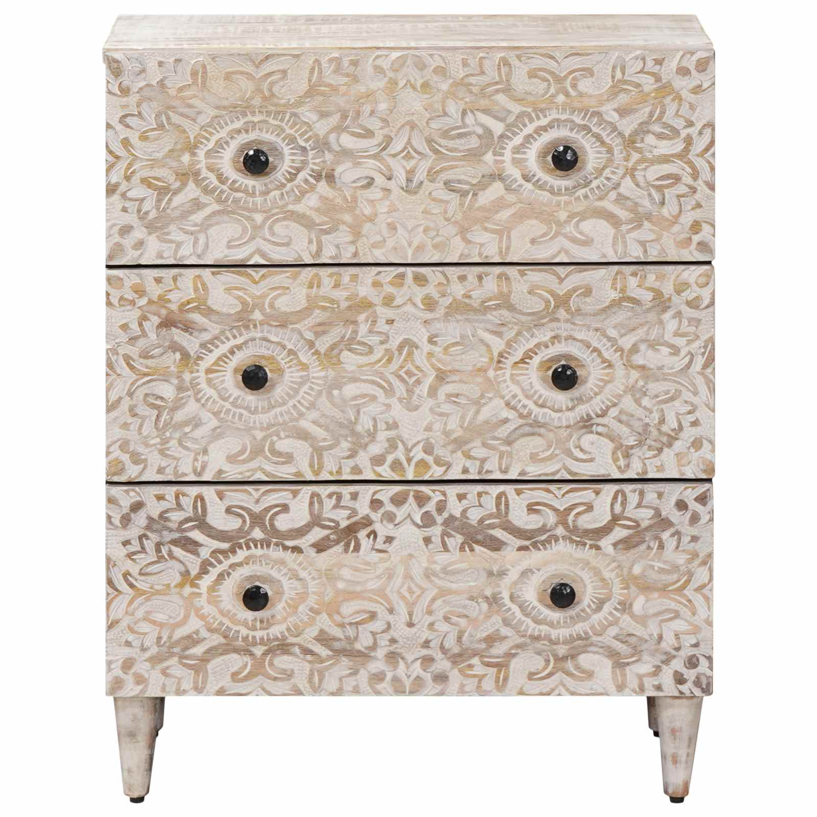 Sideboard za Pohranu Bijelo 60 x 33,5 x 75 cm Čvrsto drvo manga