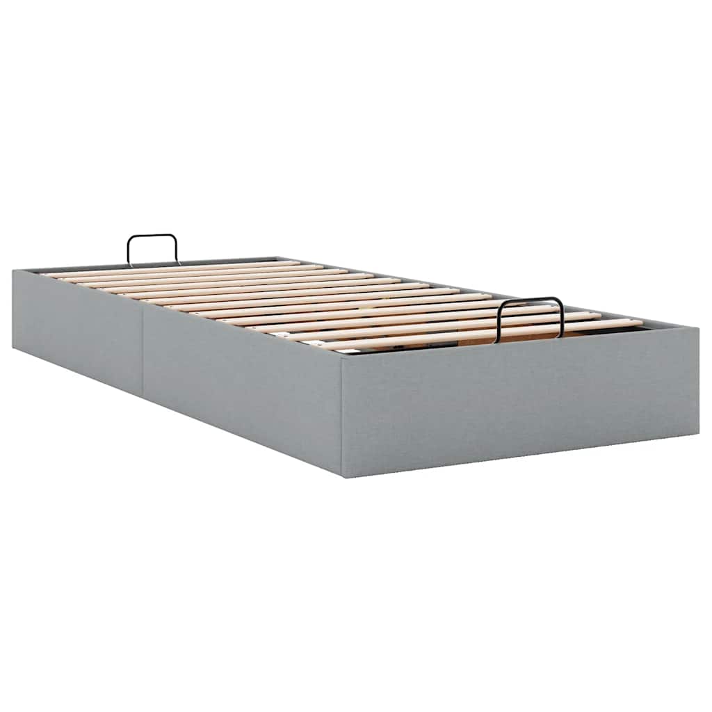 Okvir kreveta bez madraca svjetlosivi 100x200 cm od tkanine