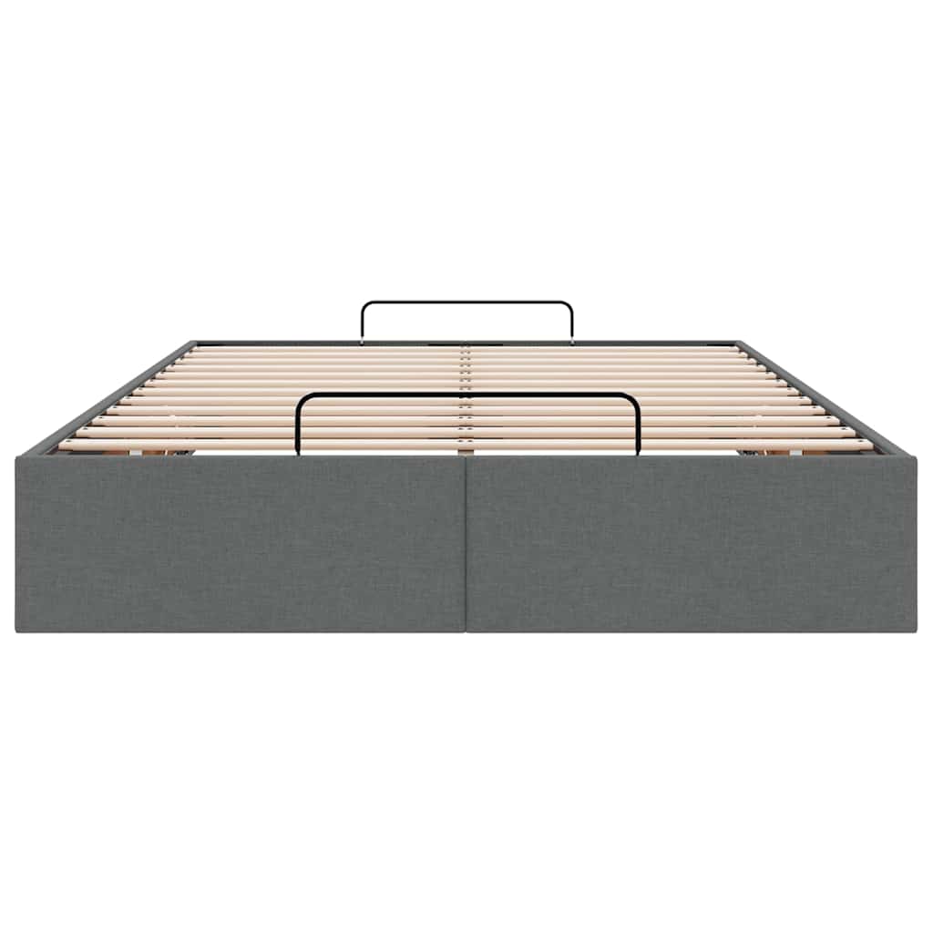 Okvir za krevet bez madraca tamnosivi 120x190 cm od tkanine