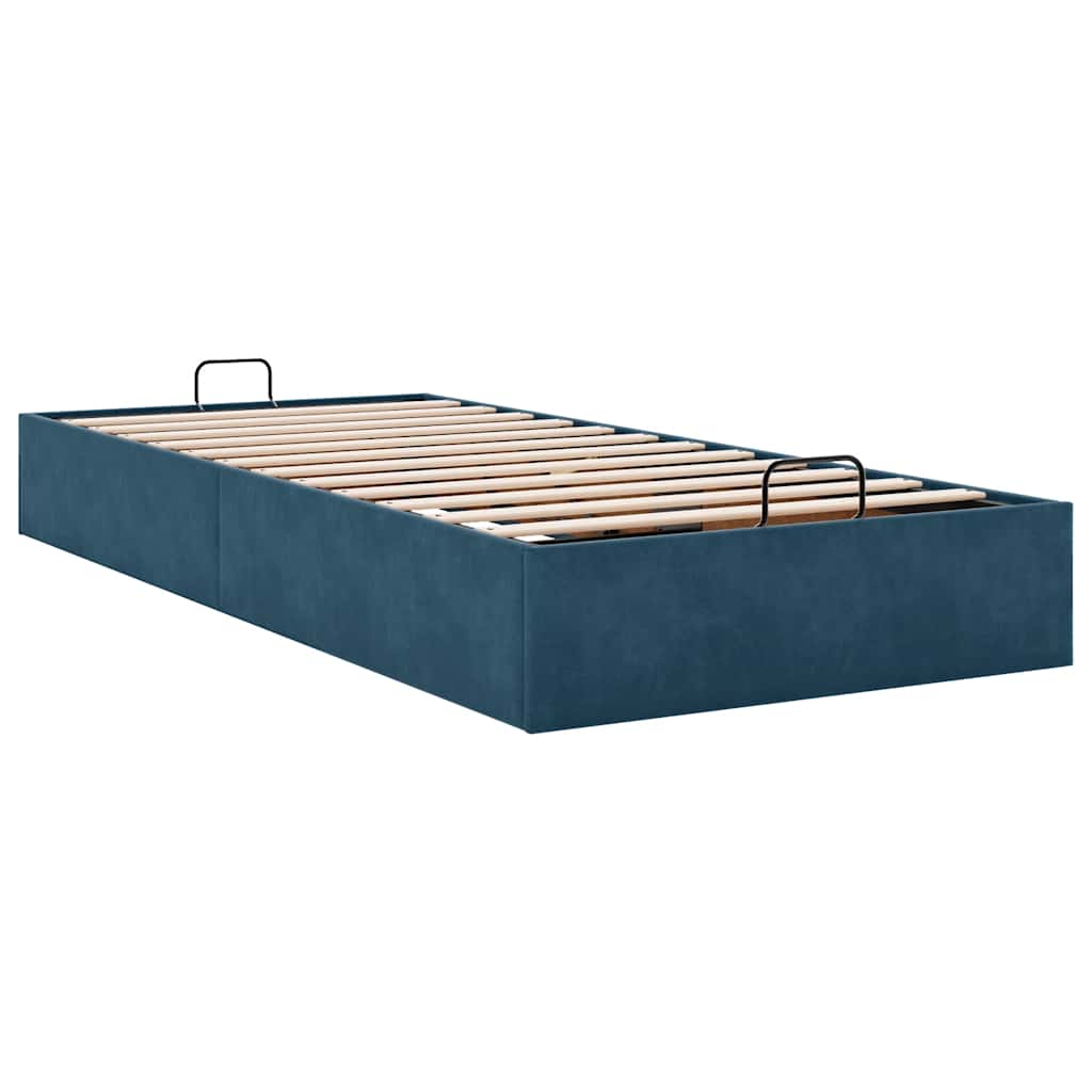 Okvir za krevet bez madraca tamnoplavi 100x200 cm baršunasti