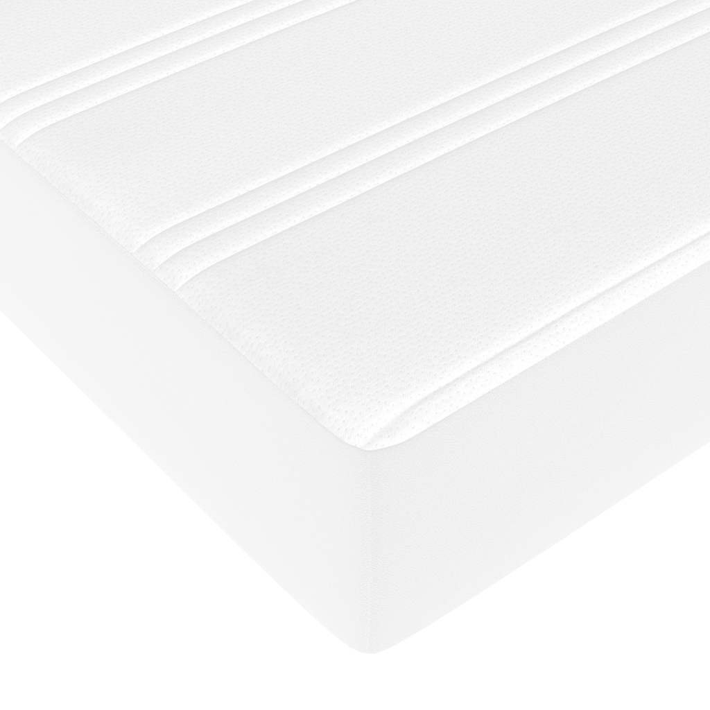 Otomanski okvir kreveta s madracem bijela 80x200cm umjetna koža