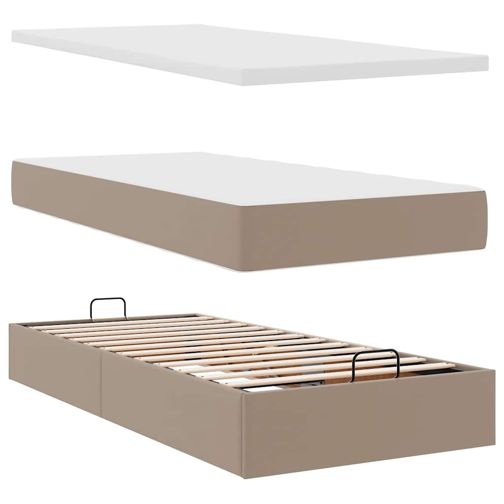 Okvir kreveta s madracem cappuccina 90x200cm umjetna koža