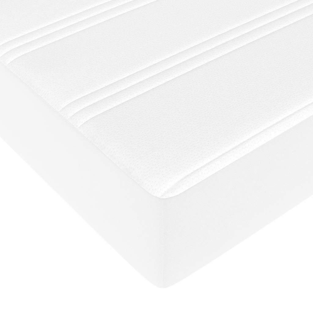 Okvir kreveta s madracem bijela 100x200cm umjetna koža