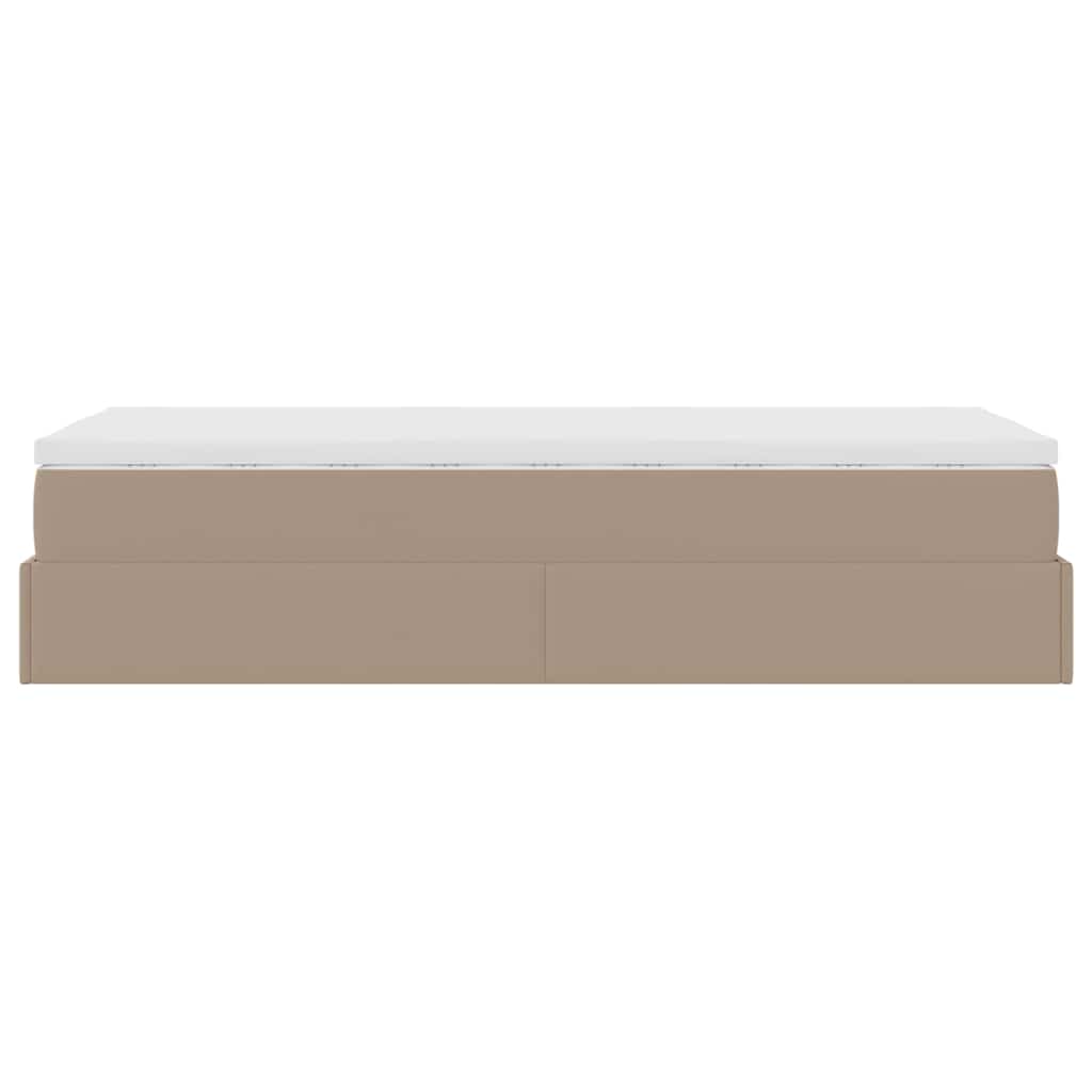 Okvir kreveta s madracem cappuccina 100x200cm umjetna koža