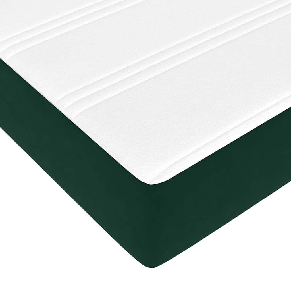 Ottoman krevet s madracem tamnozeleni 140x190 cm baršun