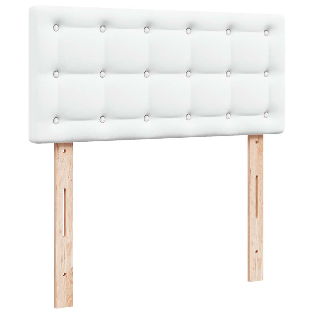 Otomanski krevet s madracem bijeli 90x200 cm umjetna koža