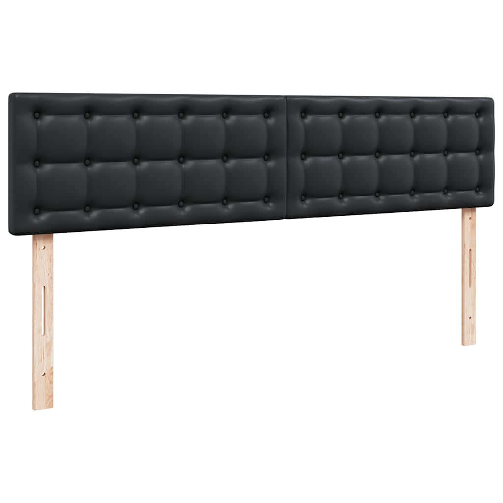 Otomanski okvir kreveta s madracima crni 200x200cm umjetna koža